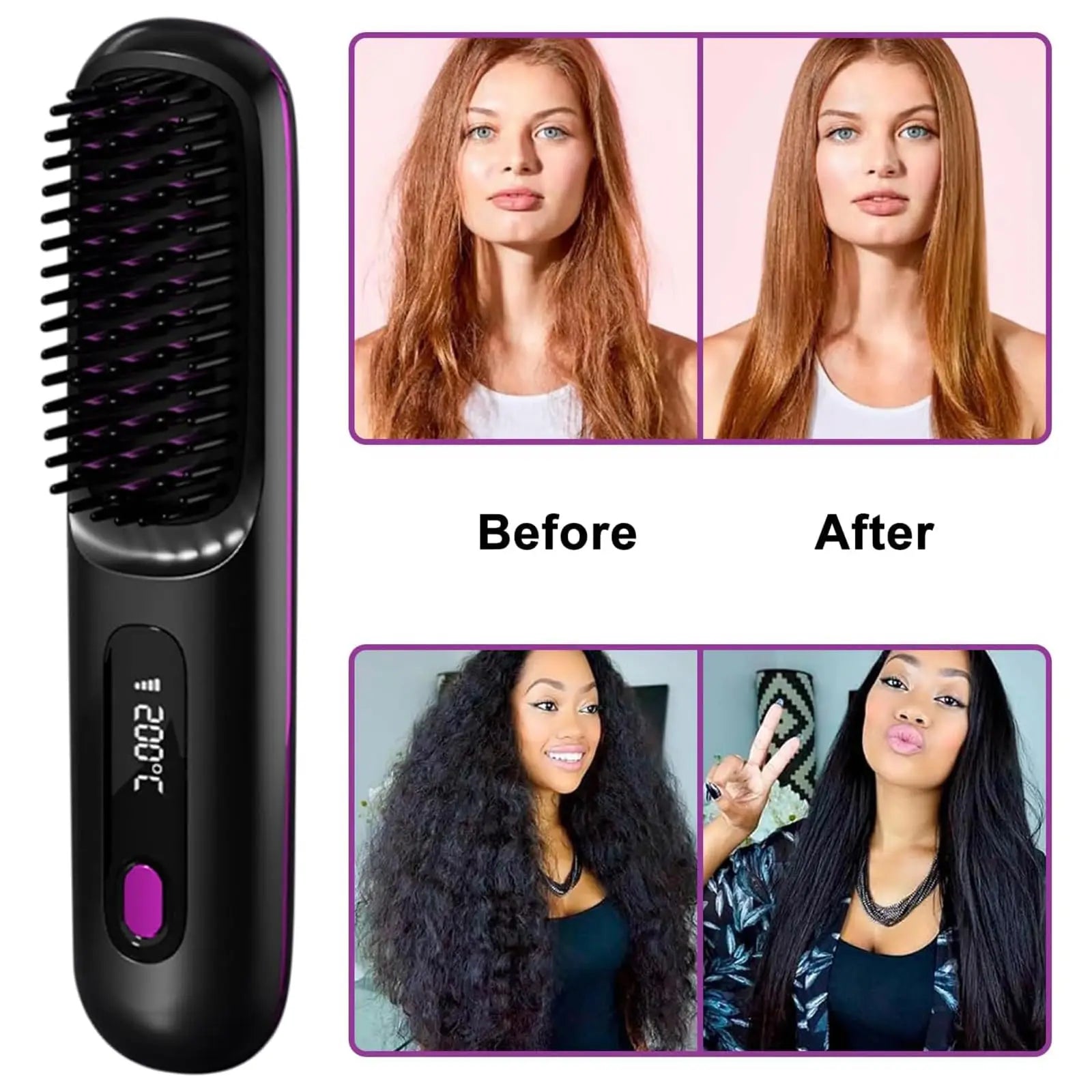 Hair Straightener Brush
